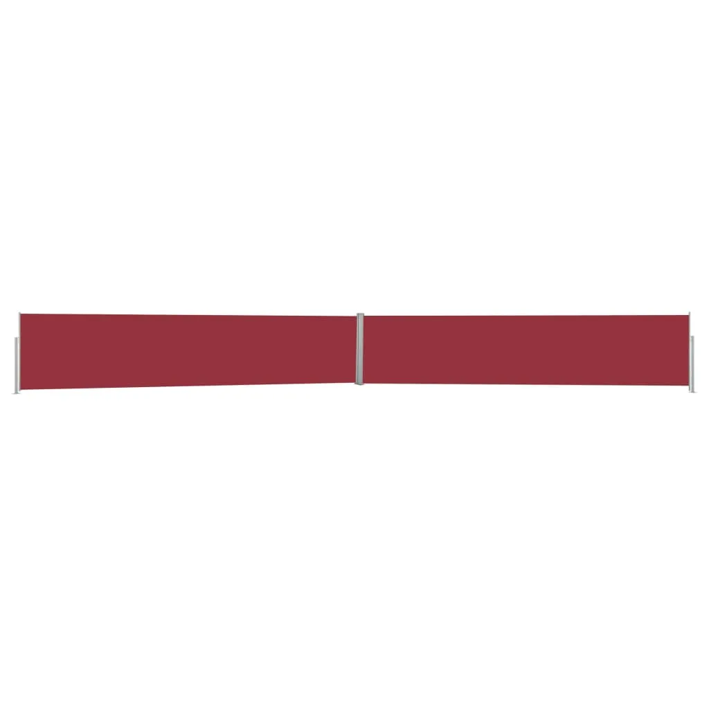 Hochwertiger - Ausziehbare Seitenmarkise Markise Sonnenschutz - Markise balkon Sichtschutz 170x1200 cm Rot für Balkon Terrasse Garten #DE48363